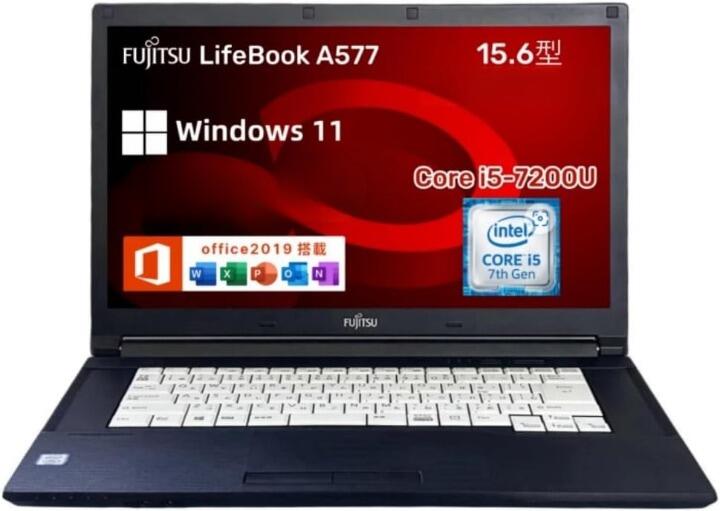 【お買い出しﾏﾗｿﾝﾎﾟｲﾝﾄUP】中古富士通 万覚え帳マイコン LifeBook A577 15.6型 FHD(1920x1080)/第7時人中央処理装置 Core i5-7200U@2.5GHz/記憶装置8GB～/SSD 256GB/ヴィデオディスク運転/WIFI/HDMI/Win 11\u0026MS Office 2019積み上げる万覚え帳マイコン保全済み品/貨物輸送無料