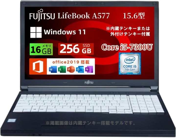 【お買い出しﾏﾗｿﾝﾎﾟｲﾝﾄUP】中古富士通 万覚え帳マイコン LifeBook A577 15.6型 FHD(1920x1080)/第7時人中央処理装置 Core i5-7200U@2.5GHz/記憶装置16GB/SSD 256GB/ヴィデオディスク運転/WIFI/HDMI/Win 11\u0026MS Office 2019積み上げる万覚え帳マイコン確保済み品/貨物輸送無料