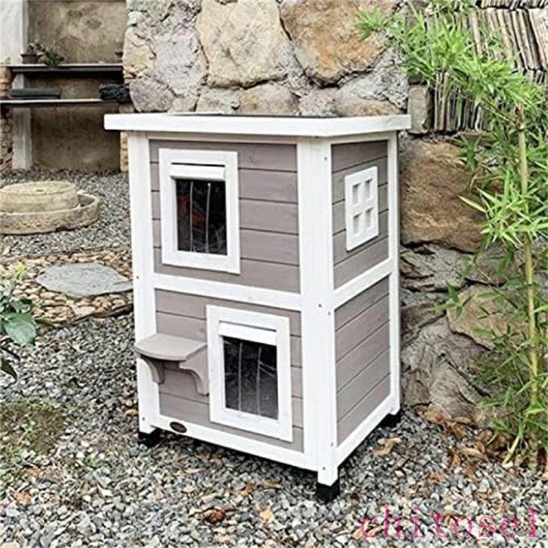 継続期間制限事項5%引き換え証 猫 棲み家 2階建てのペットヴィラ 愛玩動物棲み家/愛玩動物伏せ籠 キャットハウス 室外 2階建て 猫掘ったて小屋 屋内 猫お部屋 愛玩動物砂 野ら猫棲み家 猫 コンドミニアム chitose1 多役立つこと 軽さ 大電気容量 省空白文字