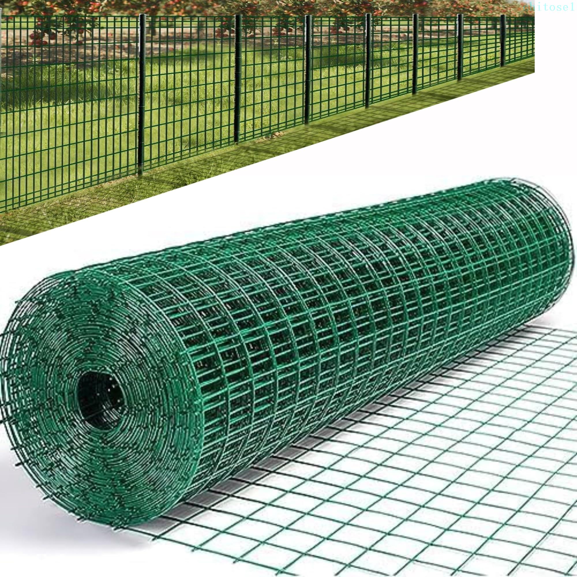 簡単金網フェンス 屋外 高さ1m/1.2m1.5m/1.8m ワイヤー直径2.4mm メッシュ穴6cm 防獣フェンス 万能金網 安全柵 アニマルフェンス 防獣金網 防獣ネット 害獣対策 動物除けネット フェンス 農業 野菜動物バリア用 プレゼント ギフト 贈り物 庭 ダークグリーン 駐車場 送料無料