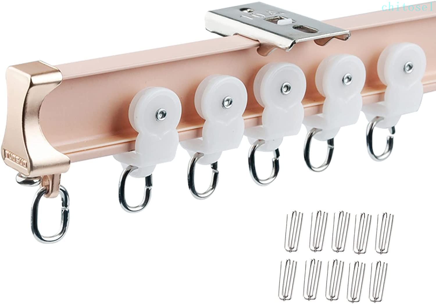 カーテンレール カーテントラック シャワーカーテントラック Curtain Rail DIY アルミニウム ウォールディバイダーレール 曲げ可能 カーテンレールロッド 北欧 フ 簡単取り付け シンプル