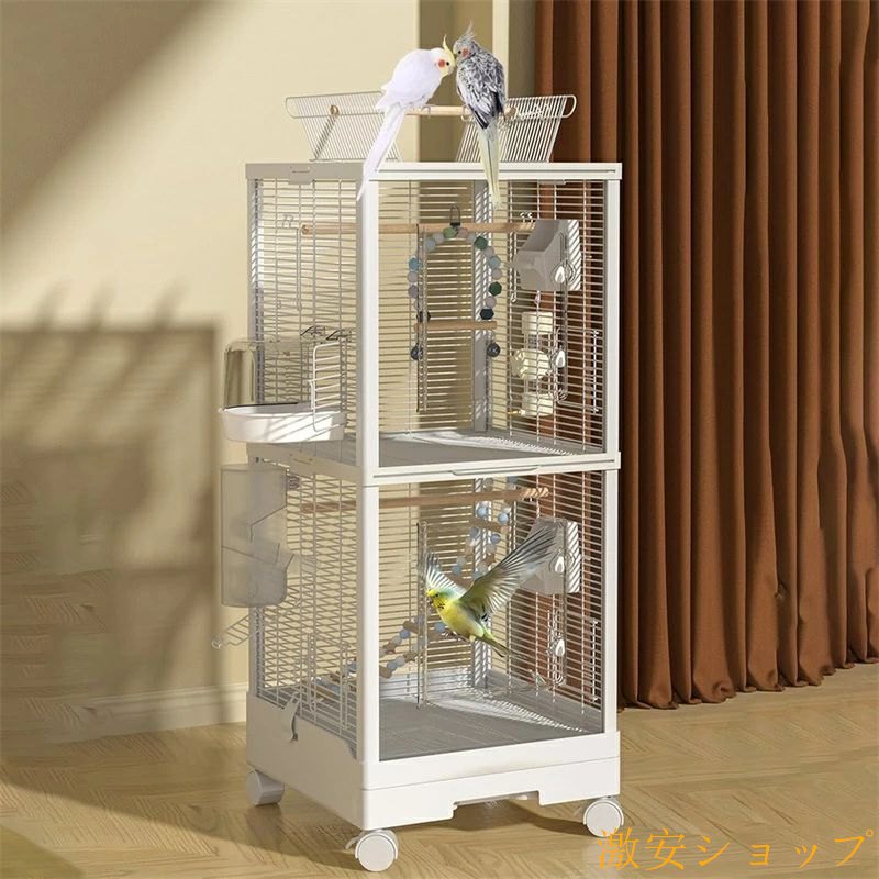 楽天市場】鳥かご 鳥籠 ケージ 透明 通気性 大型 餌入れ 鳥小屋 鳥