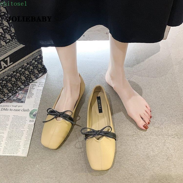 パンプス レディース ぺたんこ 靴 ローヒール Vカット スクエアトゥ フラット 甲浅 美脚 立ち仕事 通勤 妊婦 ママ 痛くない 柔らかい 歩きやすい コンフォート