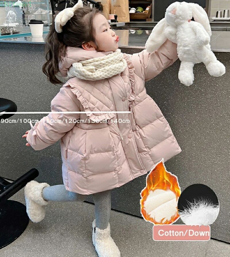 女の子 ダウンコート 中綿コート ダウンジャケット 防寒冬服 子供コート 厚手 ロングコート 子供服 アウター 暖かい コート 厚手コート 子供用 ジュニア フード付き アウタ キッズ 秋冬