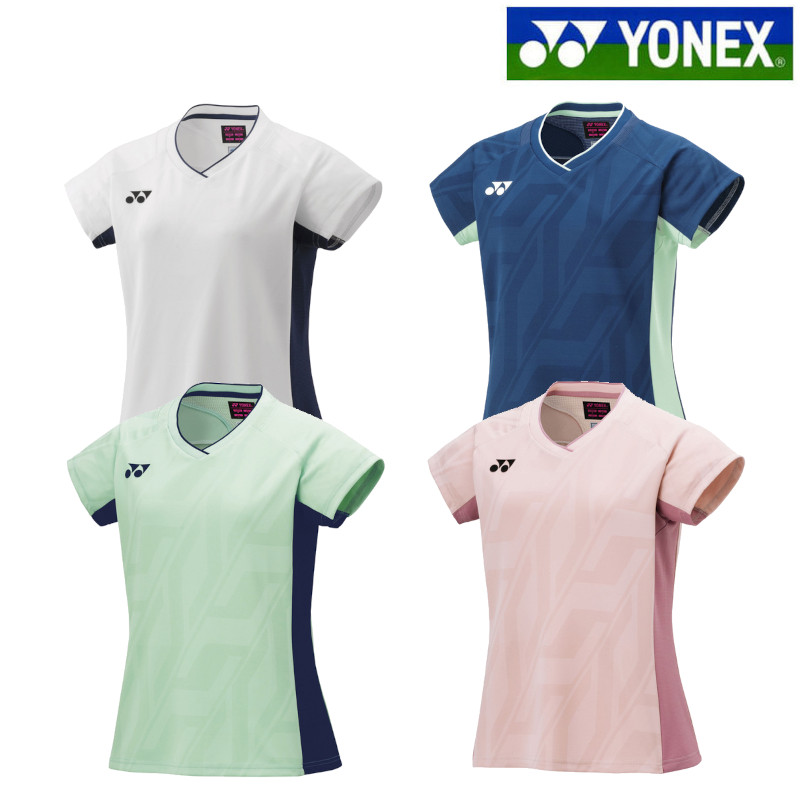 値引き可！YONEX バドミントンシャツ M ホワイト/グリーン 楽天市場】ヨネックス YONEX バドミントンウェア レディス