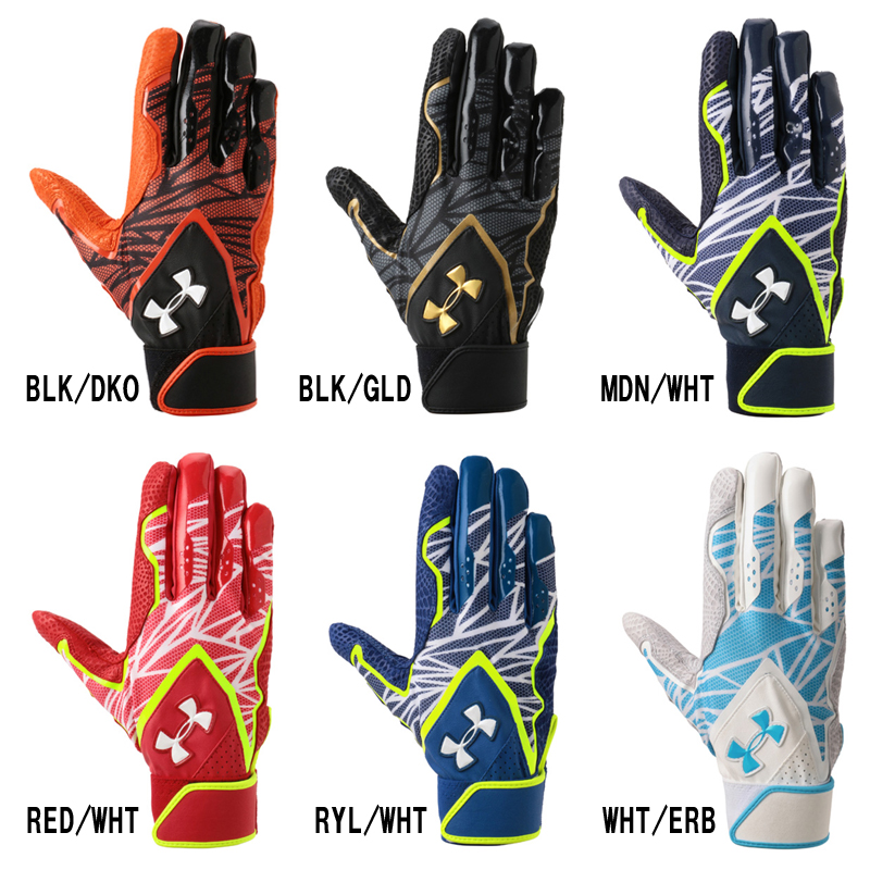 under armour men's ua cage baseball batting gloves