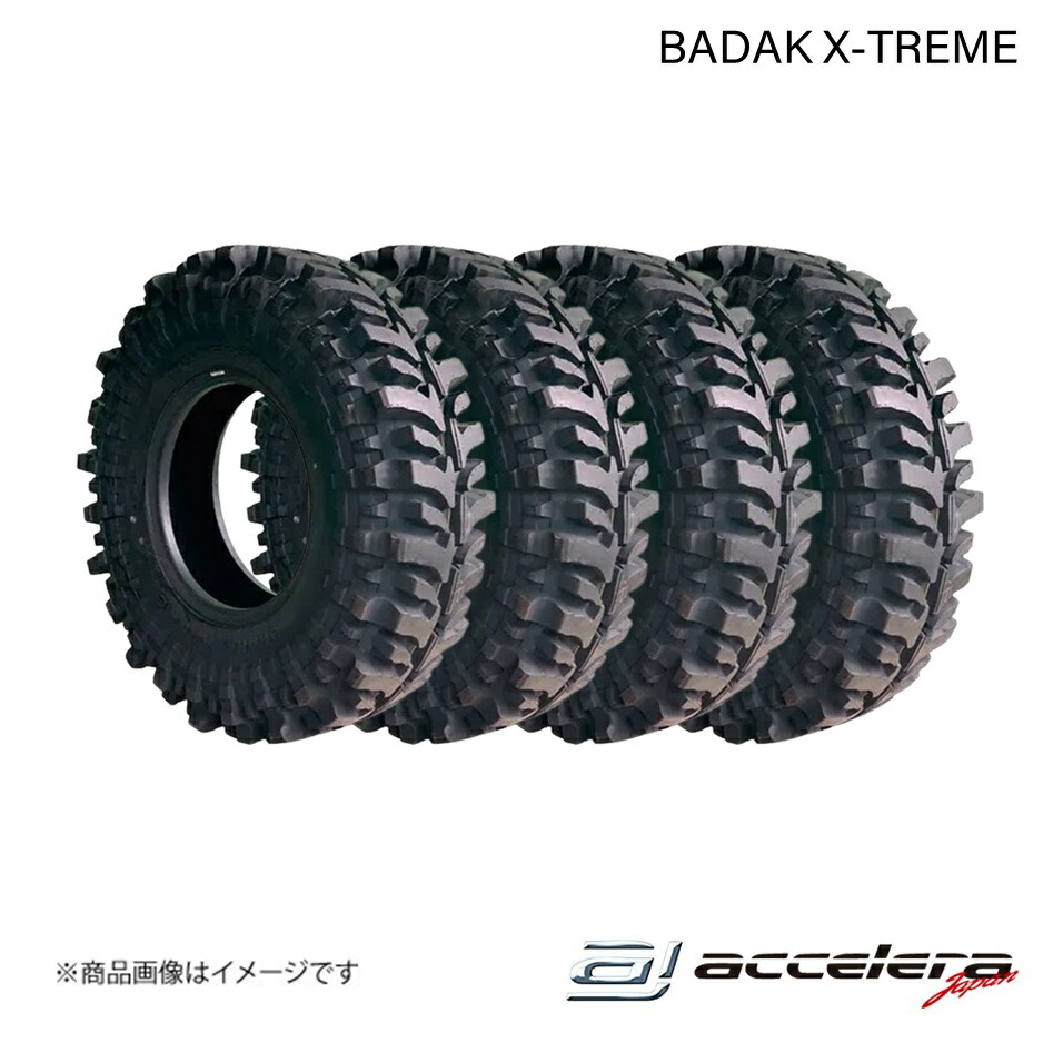 ACCELERA/アクセレラ 37×11.50-17 LT 124L BADAK X-TREME オフロードタイヤ 4本 タイヤ単品