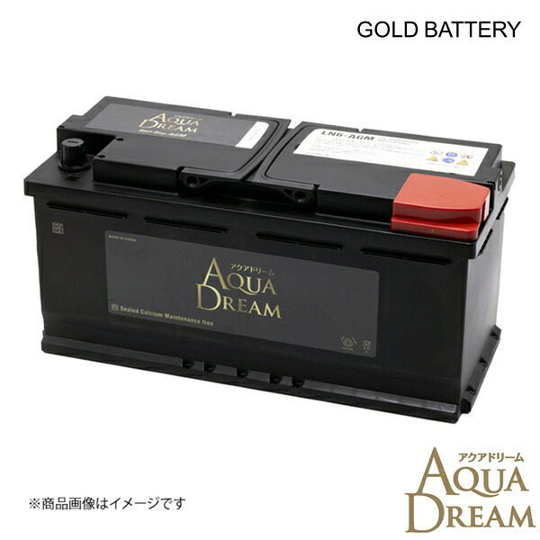 AQUA DREAM/アクアドリーム GB-LN6-AGM 輸入車用 DIN規格 アイドリングストップ車対応バッテリー GOLD BATTERY AGMタイプ 1個 AD-GB-LN6-AGM 4549277016438