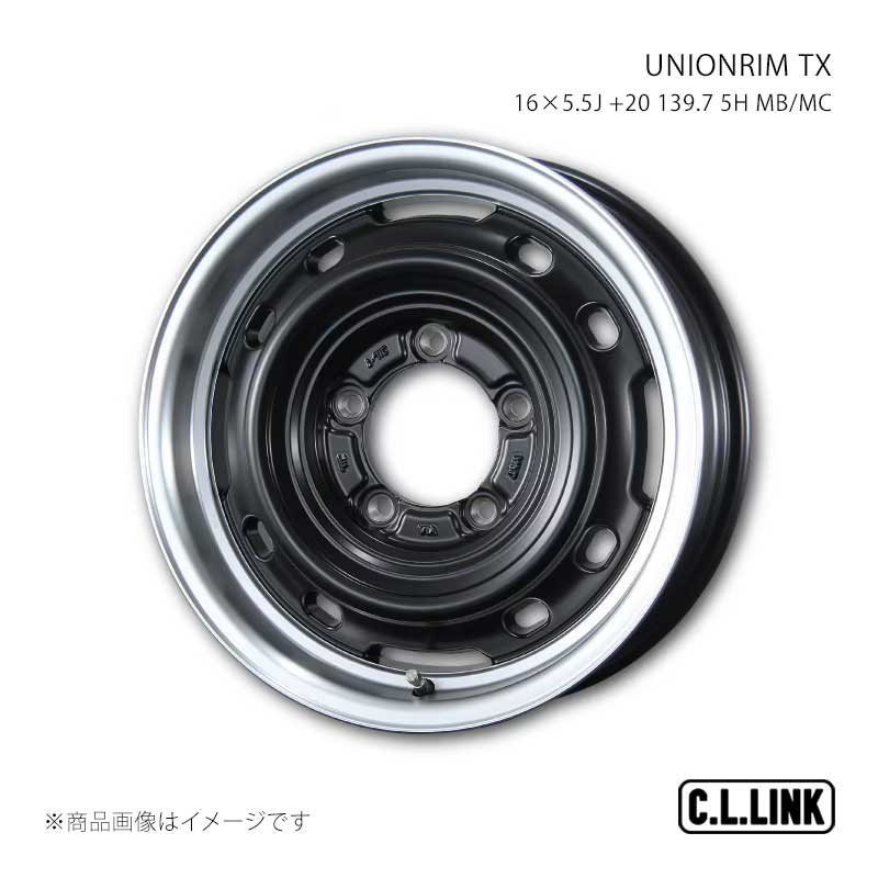 C.L.LINK シーエルリンク UNIONRIM TX 16×5.5J +20 139.7 5H MB/MC ftx16552013975mbcp