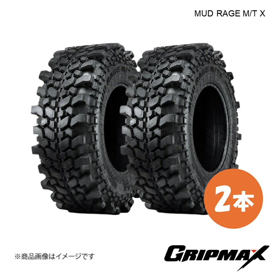 GRIPMAX/グリップマックス MUD RAGE M/T X タイヤ 2本 LT31×10.5R15 110K ブラックサイドウォール 6972435766094