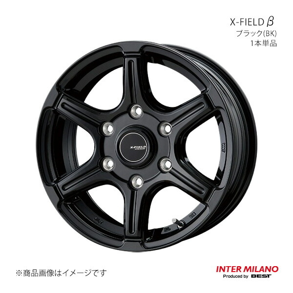 INTER MILANO インターミラノ X-FIELD β ホイール 1本単品【15×6.0J 6-139.7 INSET44 ブラック】
