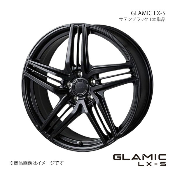 GLAMIC LX-S クラウン クロスオーバー AZSH35/TZSH35 2022/9~ アルミホイール1本【18×7.5J 5-114.3 +38 サテンブラック 球面座】|千歳交易 店
