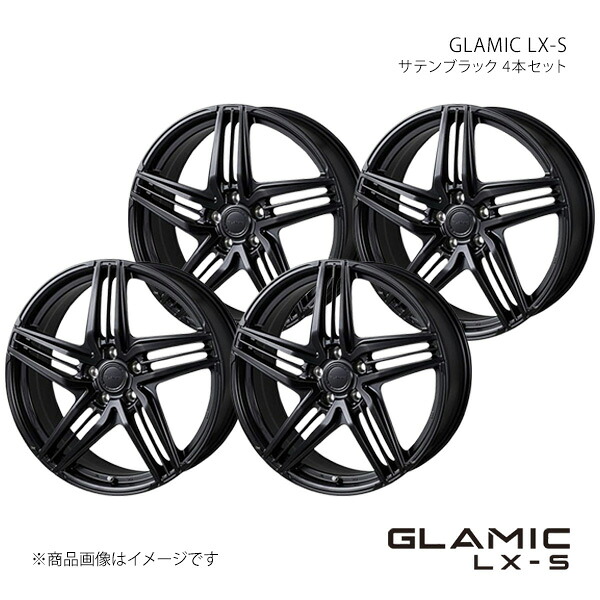 GLAMIC LX-S RC GSC10/AVC10/ASC10 2023/1～ 純正タイヤサイズ:235/40-19 アルミホイール4本セット【19×8J 5-114.3 +38 サテンブラック 球面座】
