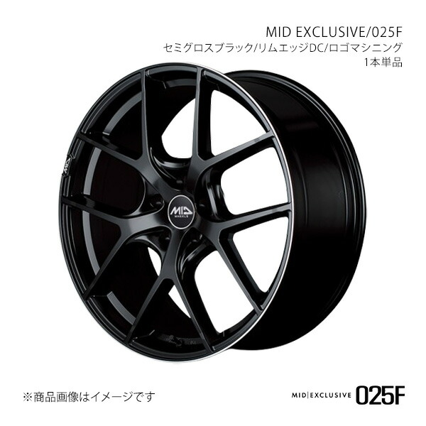 MIDエクスクルーシブ/025F アルミホイール1本【20×8.5J 5-114.3 INSET38 SBR】MID EXCLUSIVE/025F SA03A85573380390