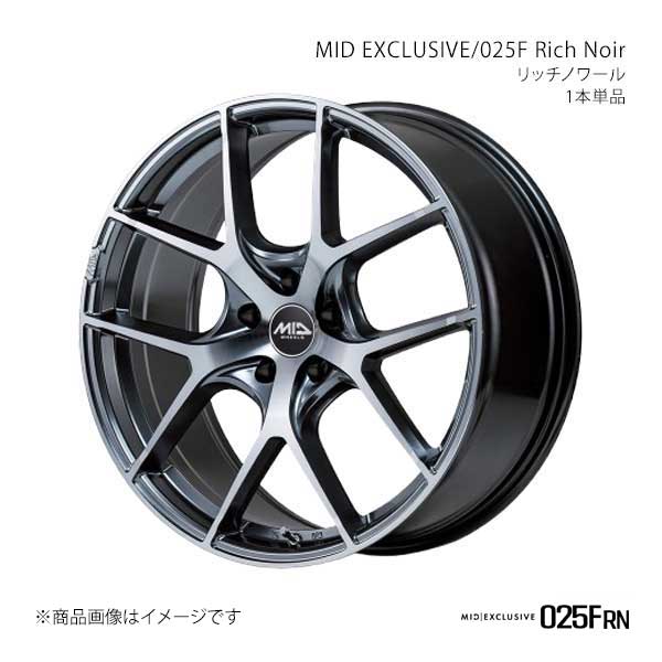 MIDエクスクルーシブ/025F Rich Noir アルミホイール1本【18×7.0J 5-114.3 INSET48 RNR】MID EXCLUSIVE/025F Rich Noir Y25B87057348RN00|千歳交易 店