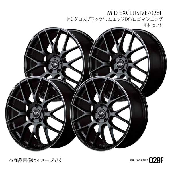 MIDエクスクルーシブ/028F アルミホイール4本セット【19×8.0J 5-114.3 INSET42 SBR】MID EXCLUSIVE/028F M654980573420390×4