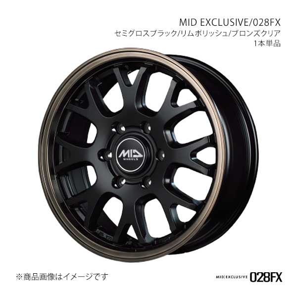 MIDエクスクルーシブ/028FX アルミホイール1本【17×6.5J 6-139.7 INSET38 SBB】MID EXCLUSIVE/028FX Y2597656D3380390×1