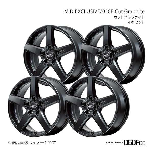 MID EXCLUSIVE/050F Cut Graphite ヤリスクロス MXPJ15 アルミホイール4本セット【18×7.0J 5-114.3 INSET48 SGC】L604870573480200×4
