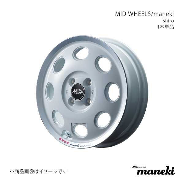MID WHEELS/maneki フレアワゴンカスタムスタイル MM54S/94S アルミホイール1本【15×4.5J 4-100 INSET45 WHP】L176545433450400