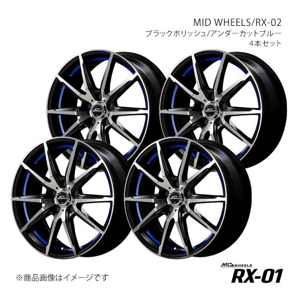 MID WHEELS/RX-02 フォレスター SLG/SL5 アルミホイール4本セット【18×7.0J 5-114.3 INSET48 BKB】Y2658705734803LN×4