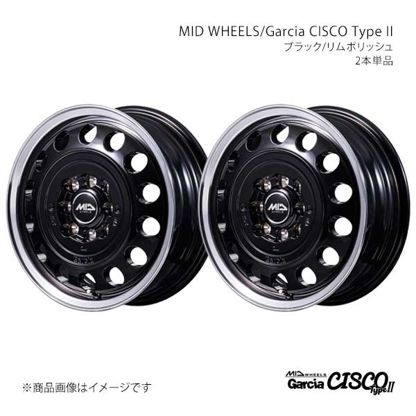 MID WHEELS/ガルシアシスコ タイプ2 アルミホイール2本セット【14×5.0J 8-100/114.3 INSET42 BRP】MID WHEELS/Garcia CISCO TypeII D70645057348BKP0×2|千歳交易 店