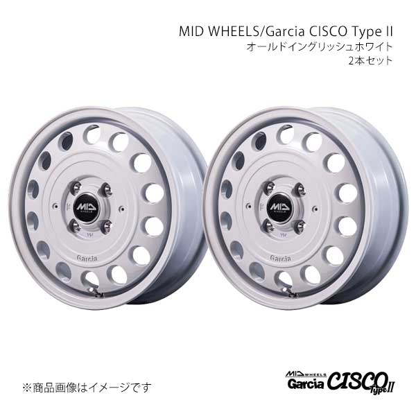MID WHEELS/Garcia CISCO TypeII ワゴンRスティングレー MH34S アルミホイール2本セット【14×4.5J 4-100 INSET45 EWH】D70644543345OWH0×2