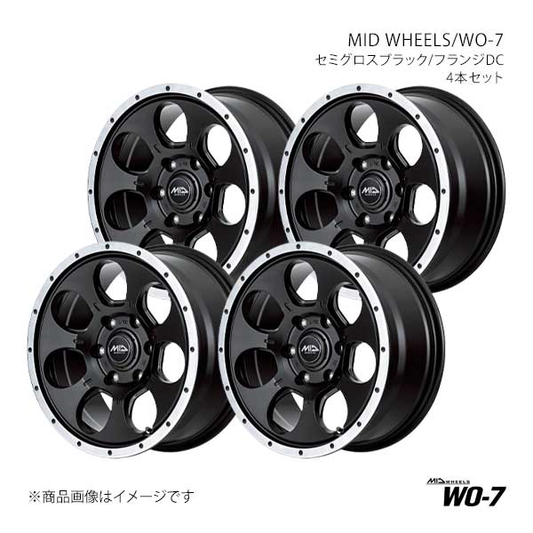 MID WHEELS/WO-7 アルミホイール4本セット【15×5.5J 6-139.7 INSET45 SBF】MID WHEELS/WO-7 L1935556D345039N×4