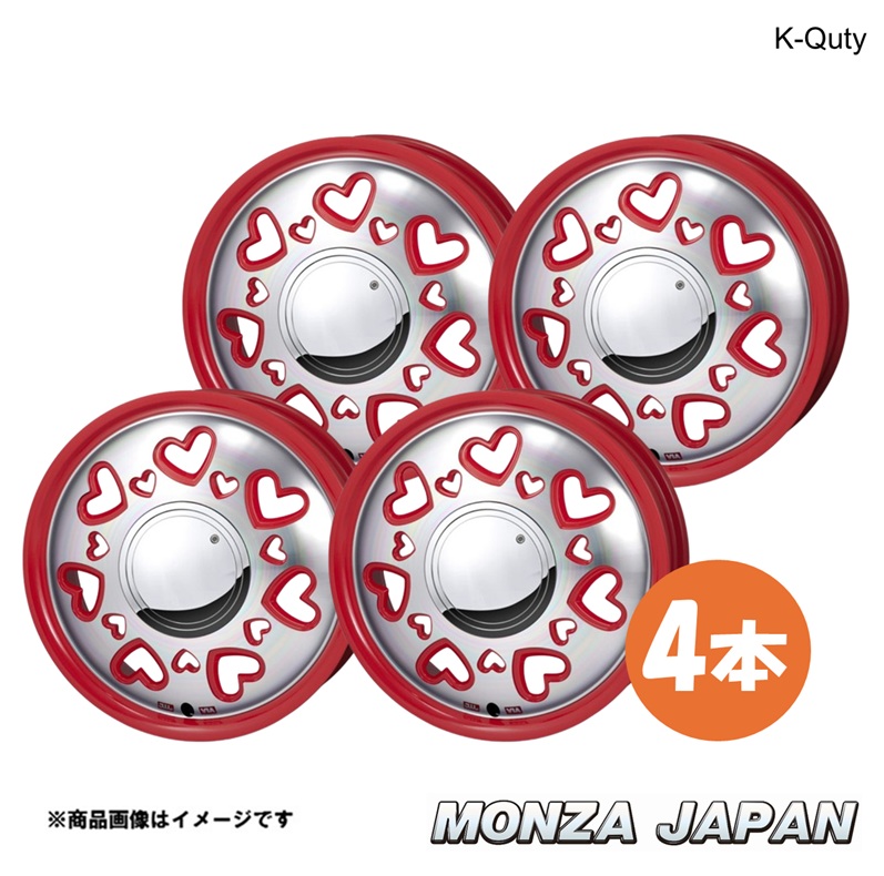 MONZA JAPAN K-Quty ムーブコンテ/ムーブコンテカスタム L575S/L585S ホイール 4本【15×4.5J 4-100 INSET43 RE】ケーキューティ QT-04×4|千歳交易 店