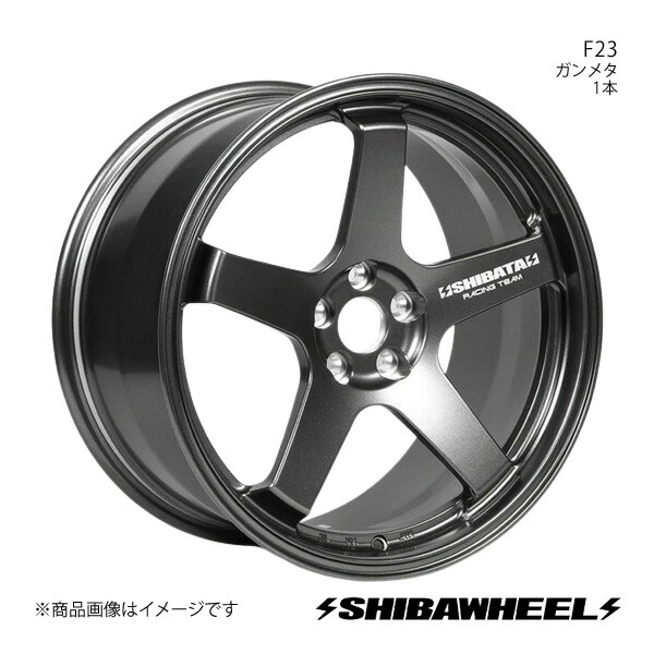 SHIBATIRE シバタイヤ シバホイール F23 アルミホイール1本 18&times;9.5J 5-100 INSET45 ガンメタ F18-13MG｜千歳交易 店
