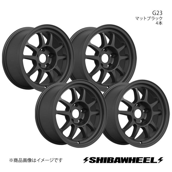 SHIBATIRE シバタイヤ シバホイール G23 アルミホイール4本セット 16×8.0J 5-114.3 INSET30 マットブラック G16-24MB×4