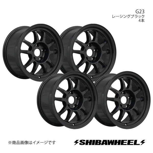 SHIBATIRE シバタイヤ シバホイール G23 アルミホイール4本セット 16×8.0J 5-114.3 INSET35 レーシングブラック G16-28RB×4