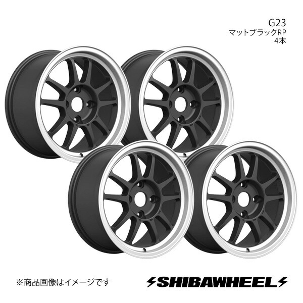 SHIBATIRE シバタイヤ シバホイール G23 アルミホイール4本セット 16×8.0J 4-100 INSET35 マットブラックRP G16-25MBP×4|千歳交易 店