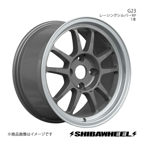 SHIBATIRE シバタイヤ シバホイール G23 アルミホイール1本 16×8.0J 4-100 INSET35 レーシングシルバーRP G16-25RSP