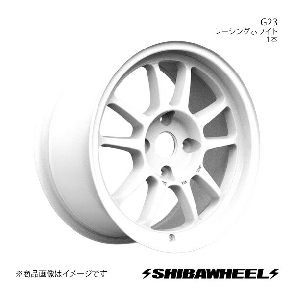 SHIBATIRE シバタイヤ シバホイール G23 アルミホイール1本 16×8.0J 4-100 INSET30 レーシングホワイト G16-23RW