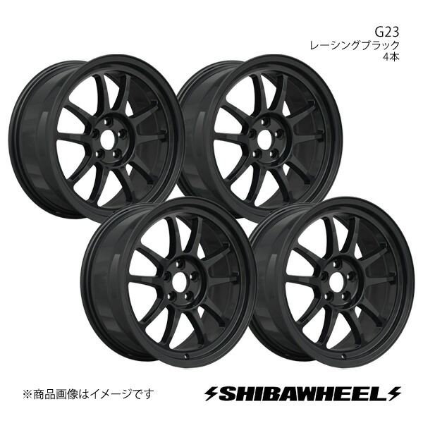 SHIBATIRE シバタイヤ シバホイール G23 アルミホイール4本セット 17×7.5J 5-100 INSET25 レーシングブラック G17-01RB×4