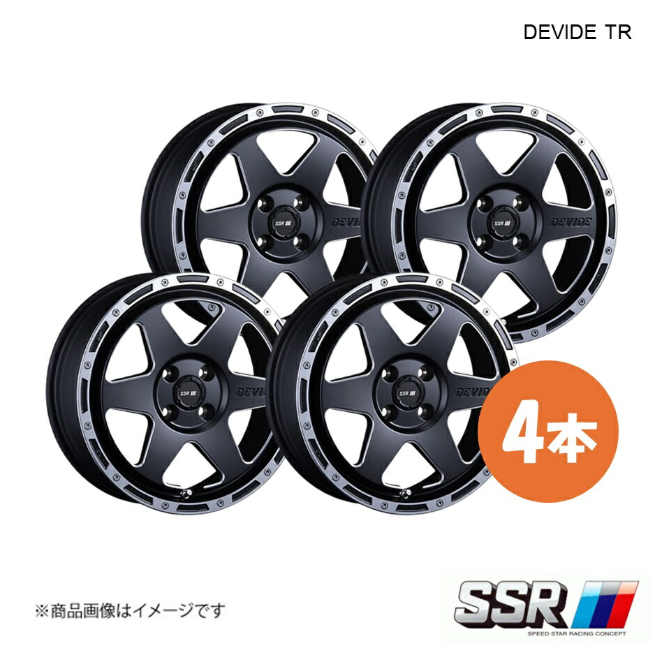 SSR エスエスアール DEVIDE TR-6 ホイール 4本 スイフト ZC72S XG/(RS/XS除く)【16×6.5J 4-100 INSET38 フラットブラックポリッシュ】