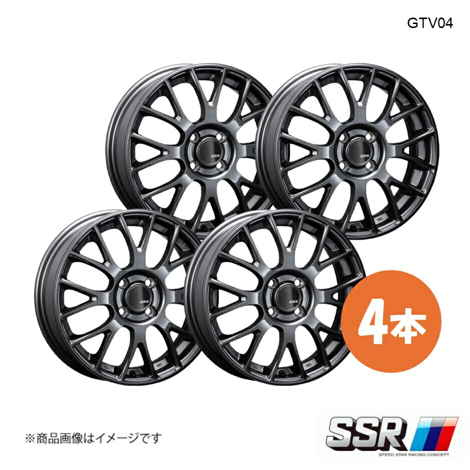 SSR エスエスアール GTV04 ホイール 4本 ムーヴ カスタム LA150S RS ハイパーSA/X SA【16×5.0J 4-100 INSET48 メタリックグレー】