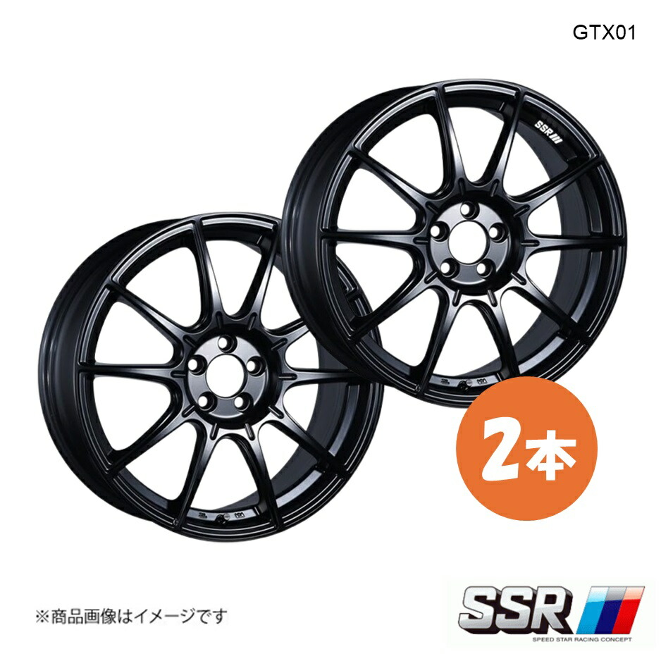 SSR エスエスアール GTX01 ホイール 2本 インプレッサ GRB WRX STI【18×8.5J 5-114.3 INSET44 フラットブラック】