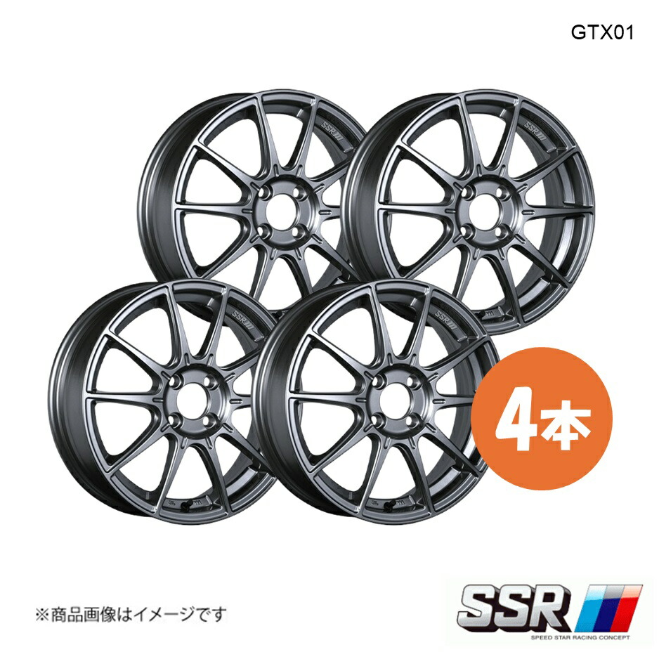 SSR エスエスアール GTX01 ホイール 4本 bB NCP30 1.3S Xバージョン【16&times;6.5J 4-100 INSET42 ダークシルバー】｜千歳交易 店