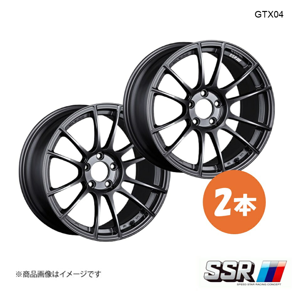 SSR エスエスアール GTX04 ホイール 2本 WRX S4 VAG 2.0 GT-S EyeSight【18×8.5J 5-114.3 INSET44 ダークガンメタ】