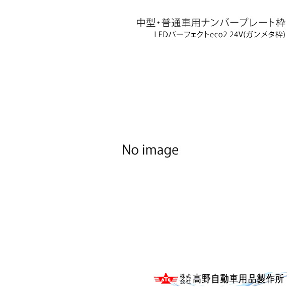 高野自動車 タカノ 中型・普通車用ナンバープレート枠 LEDパーフェクトeco2 24V(ガンメタ枠) AB069990