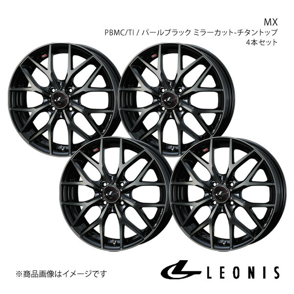 LEONIS/MX MAZDA2 DJ系 アルミホイール4本セット【17×6.5J 4-100 INSET42 PBMC/TI】0037411