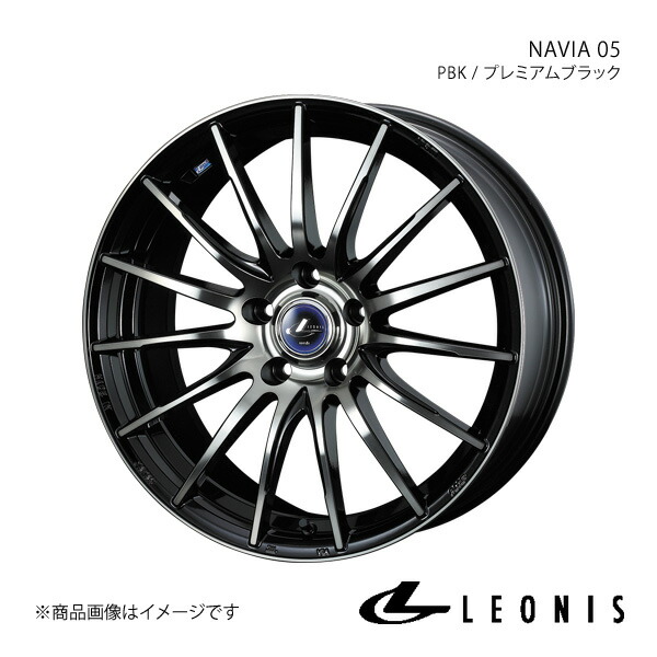 LEONIS/NAVIA 05 セレナ C26 アルミホイール1本 【16×6.5J 5-114.3 INSET40 BPB(ブラック ミラーカット ブラッククリアー)】0036259