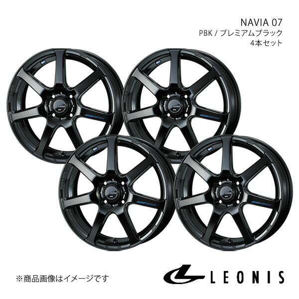 LEONIS/NAVIA 07 ステラ LA100系 アルミホイール4本セット【15&times;4.5J4-100 INSET45 PBK】0039554&times;4｜千歳交易 店