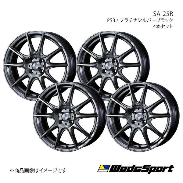 WedsSport/SA-25R ピクシスジョイF/S LA250系 アルミホイール4本セット【15×5.0J 4-100 INSET45 PSB】0073684×4|千歳交易 店