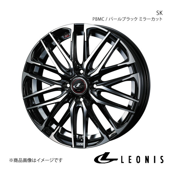 LEONIS/SK デミオ DJ系 アルミホイール1本【15×5.5J 4-100 INSET43 PBMC(パールブラック ミラーカット)】0039046|千歳交易 店