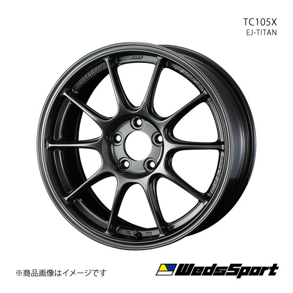 WedsSport/TC105X スカイライン V37 4WD ノーマルキャリパー アルミホイール1本 【17×8.0J 5-114.3 INSET42 EJ-TITAN】 0073520|千歳交易 店