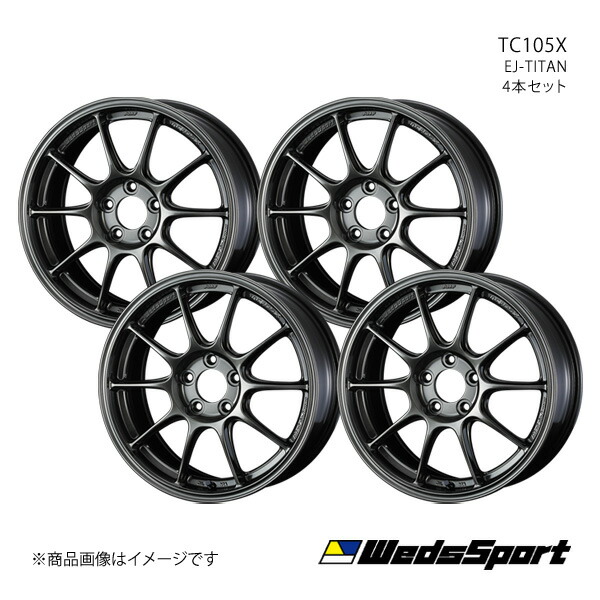 WedsSport/TC105X アウトランダー GF/GG系 電動パーキングブレーキ車 アルミホイール4本セット【18&times;8.0J 5-114.3 INSET45 EJ-TITAN】0073532&times;4｜千歳交易 店