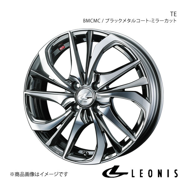 LEONIS/TE アトレーワゴン S320系 アルミホイール1本 【16×5.0J 4-100 INSET45 BMCMC(ブラックメタルコート/ミラーカット)】0038747