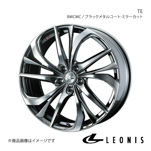 LEONIS/TE アテンザ GJ系 アルミホイール1本【20×8.5J 5-114.3 INSET52 BMCMC(ブラックメタルコート/ミラーカット)】0038802
